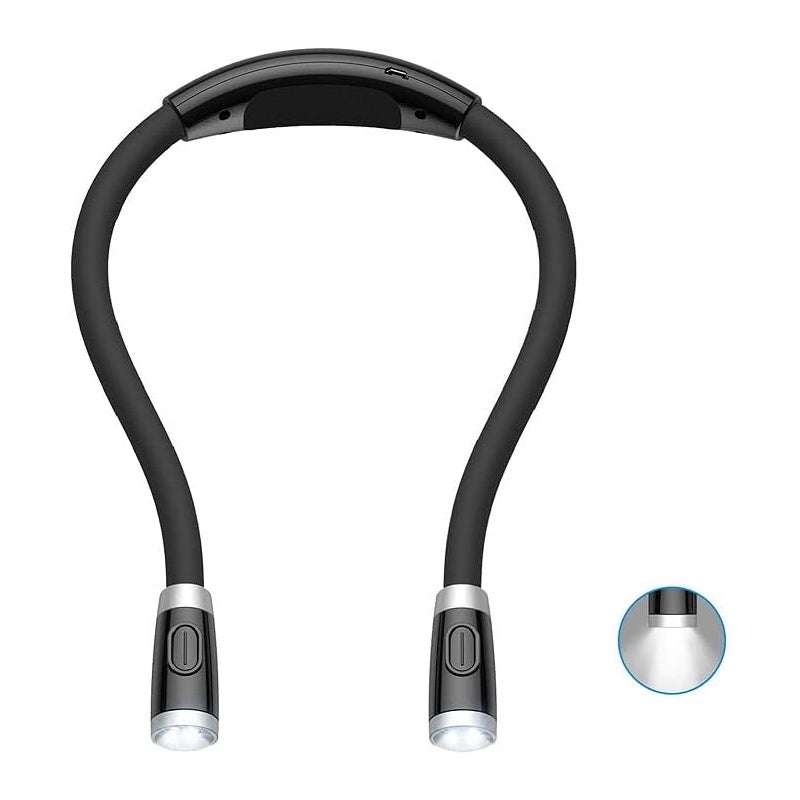 Akumulatorowa lampka do czytania, lampka nocna, ręce wolne, z 3 regulowanymi poziomami jasności - kabel USB w zestawie