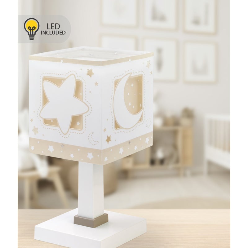Lampka nocna LED Moonlight - Księżyc i Gwiazdy dla dzieci beżowy