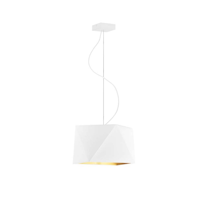 Lampa wisząca zwis żyrandol sufitowa z abażurem diament BURNE Z4