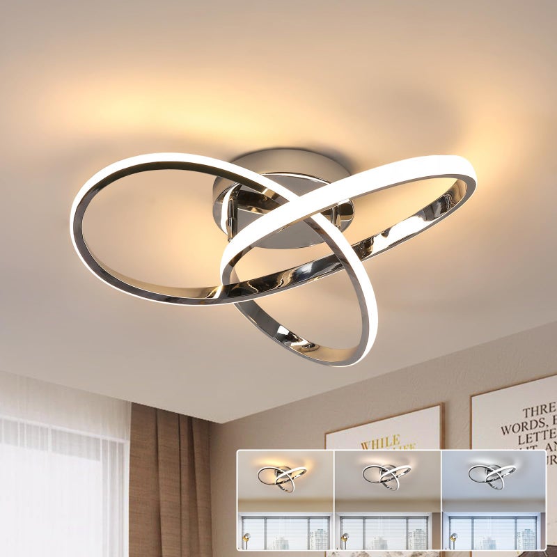 Lampa sufitowa LED, Energooszczędny plafon LED, Nowoczesny plafon, Designerskie oświetlenie korytarza LED, 3 temperatury barwowe (3000K-6000K)