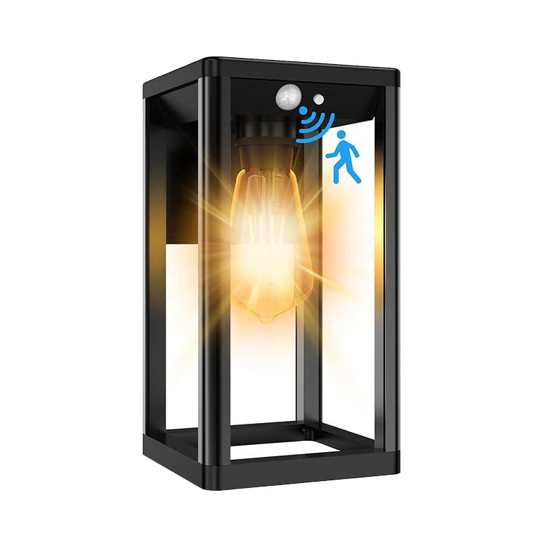 Lampa bezpieczeństwa do ogrodzenia patio, lampa solarna z czujnikiem zewnętrznym LED, lampa ciepła monochromatyczna niena-xxxxklej.