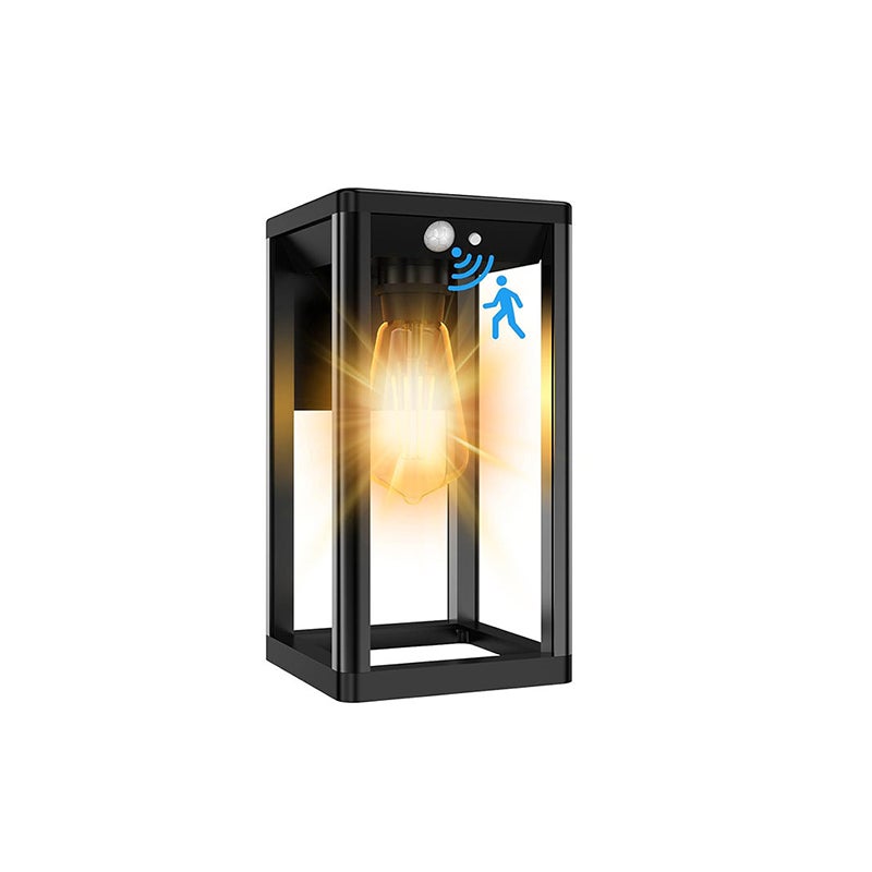 1 sztuka solarnego światła do przedsionka z czujnikiem ruchu na zewnątrz, ścienna lampa solarna, zewnętrzna lampa LED o ciepłym świetle