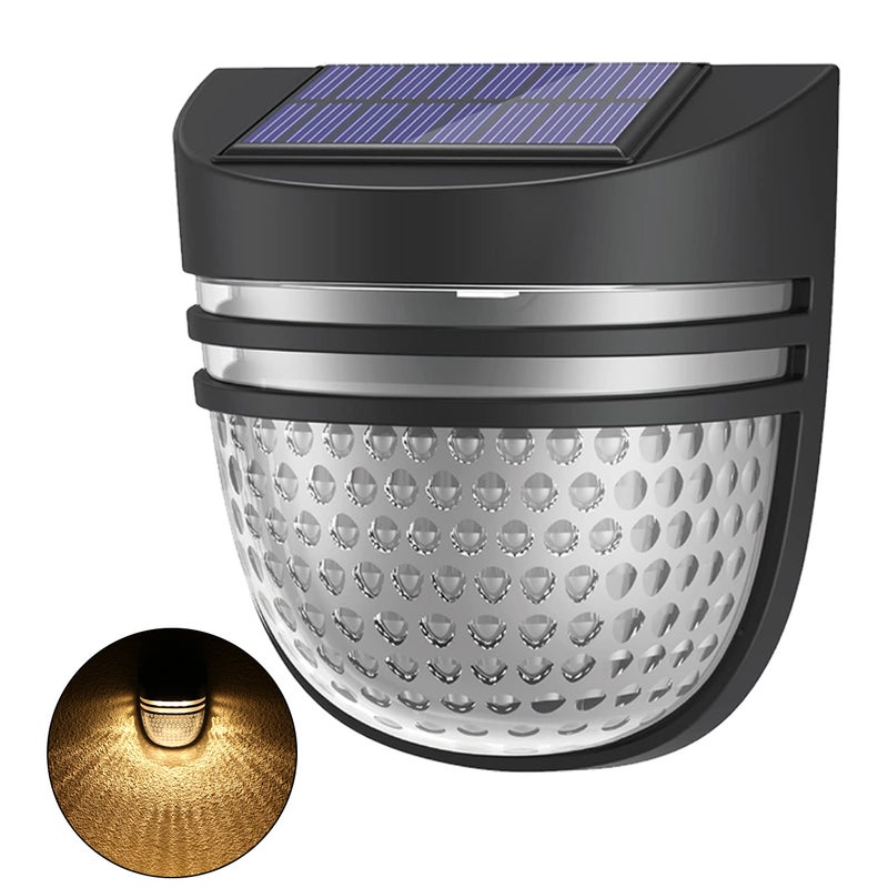 Lampy solarne na zewnątrz, wodoodporne lampy ścienne solarne, lampa solarna na ogrodzenie z funkcją oddychania/tryb stały do ogrodu, podwórka, patio