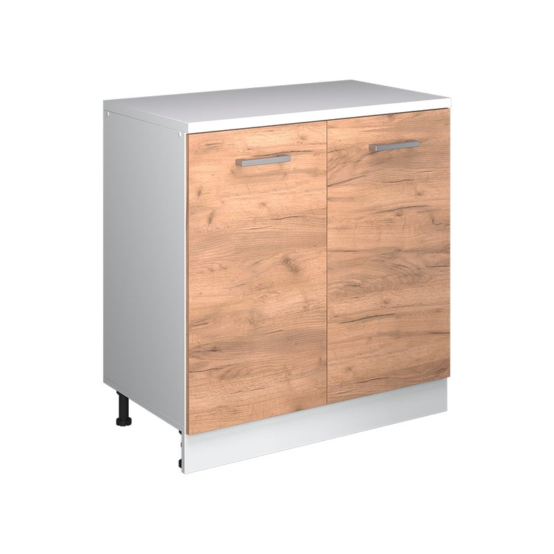 Vicco Kuchenna szafka pod skos R-Line, Dąb goldkraft, 80 cm bez skosu z 2 drzwiami