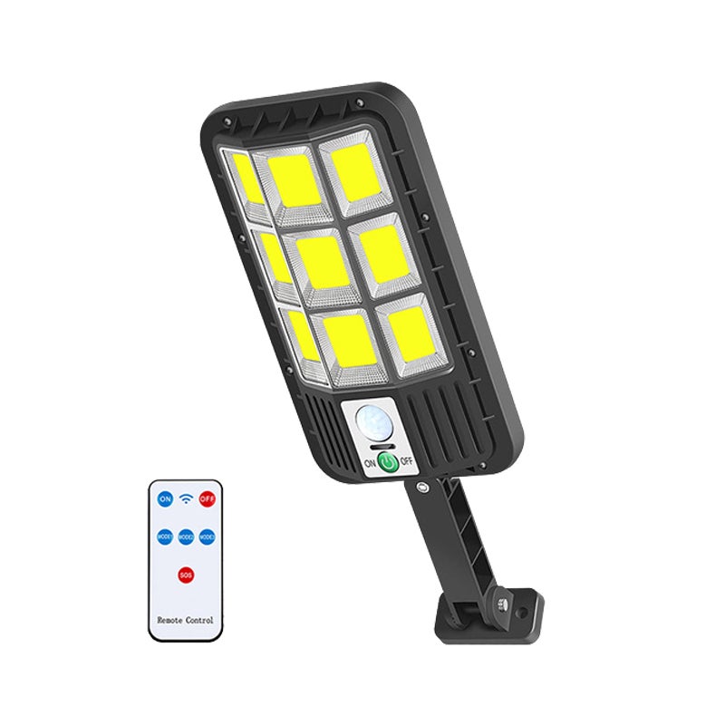 Lampy solarne zewnętrzne, 108 lamp solarnych COB z czujnikiem ruchu, światło bezpieczeństwa solarnego, wodoodporny projektor solarny, 3 tryby