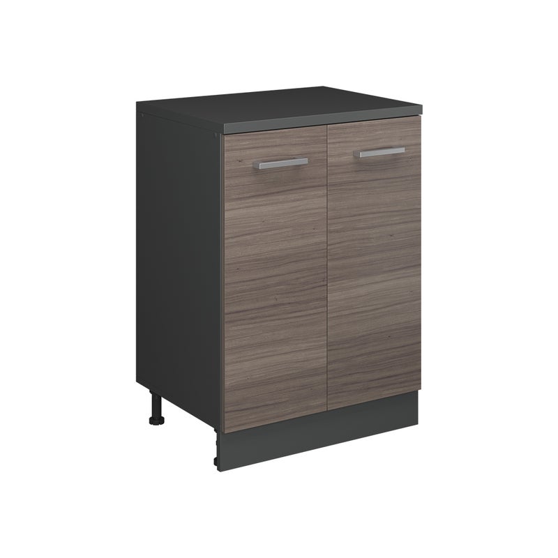 Vicco Kuchenna szafka pod skos R-Line, Szlachetna szarość, 60 cm bez skosu z 2 drzwiami