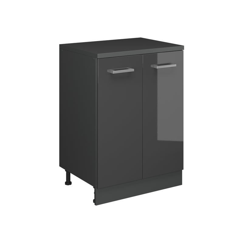 Vicco Kuchenna szafka pod skos R-Line, Antracyt połysk, 60 cm bez skosu z 2 drzwiami