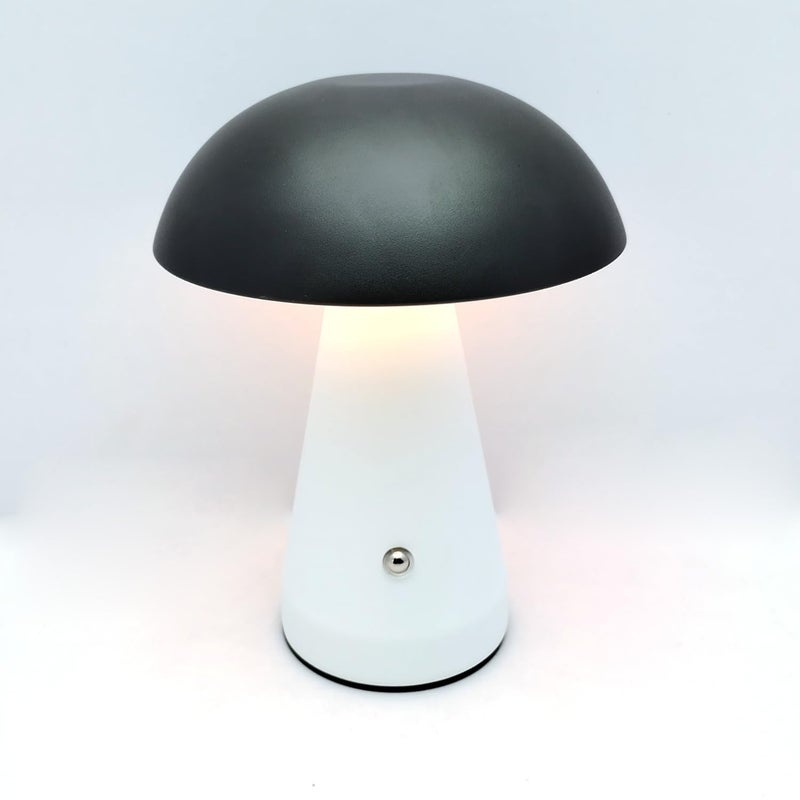 Retro lampka nocna LED w kształcie grzyba, ładowana akumulatorowo z dotykowym dimmerem 3 kolorów, dekoracyjne oświetlenie do sypialni