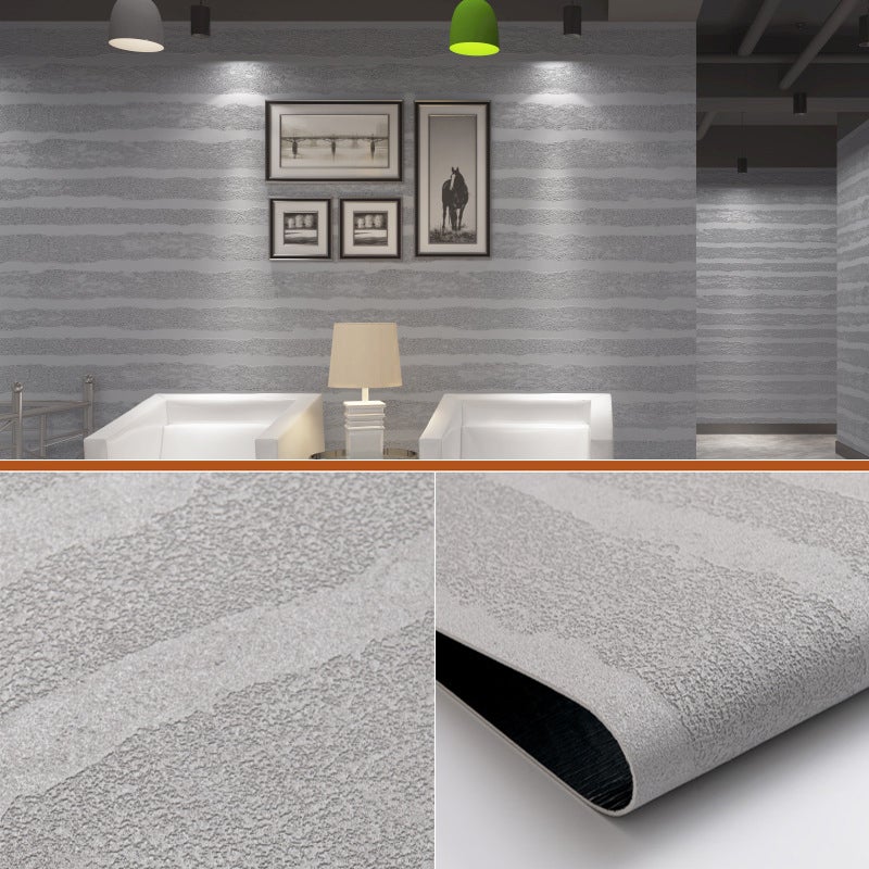 Samoprzylepne panele ścienne z PVC, tapety samoprzylepne do salonów i biur - 60 cm x 2,8 m (szare)