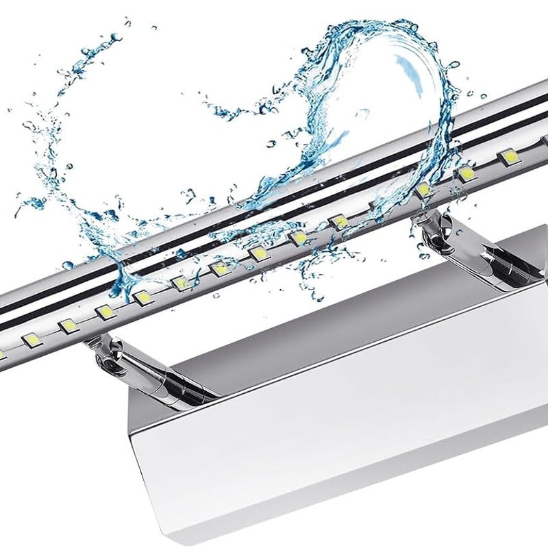 Kinkiet łazienkowy z włącznikiem LED 5 W 40 cm, wodoodporny IP44, obracany o 180°. Oświetlenie do dekoracji vanity, białe światło.