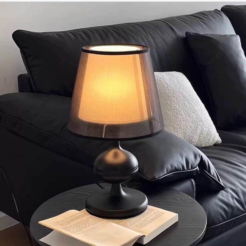 Lampa stołowa do salonu i sypialni, włącznik dotykowy, ciepłe światło z regulacją jasności, lampa nocna w stylu retro francuskim
