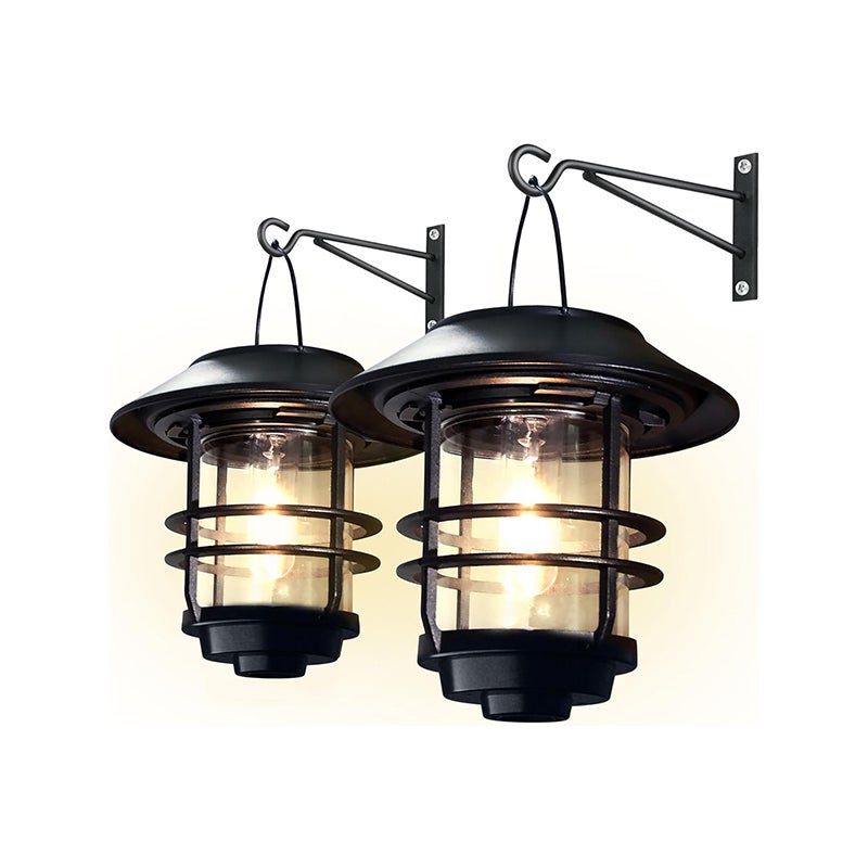 2 sztuki lampionów wiszących solarnej, wodoodporna lampa solarna, kinkiet solarny do użytku zewnętrznego, dekoracyjne lampy ścienne.