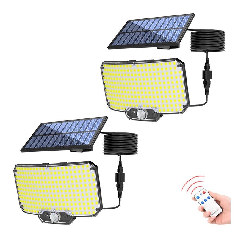 Solarna lampa uliczna LED, lampa solarna z trzema trybami pracy, wodoodporna, do użytku na zewnątrz, lampa solarna do ogrodu/podwórka, 234 diody LED.