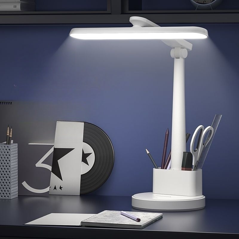Lampka biurkowa LED z ochroną oczu, lampka do czytania dla uczniów, lampka nocna, ładowana przez USB, lampka nocna.