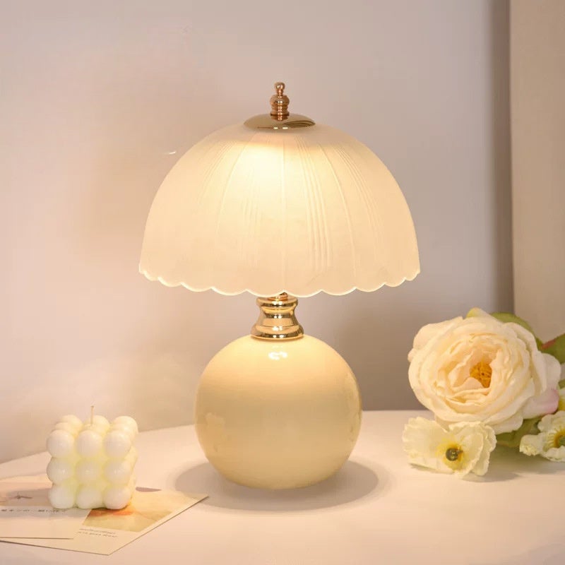 Lampka stołowa, lampka nocna, kreatywna, nastrojowa lampka nocna, ładowana przez USB, ceramiczna.