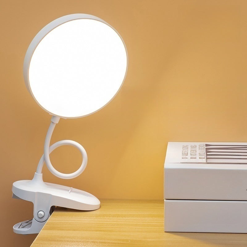 Lampka biurkowa, lampka nocna z klipsem, lampka nocna LED do czytania, prezent dla studenta, ładowana przez USB