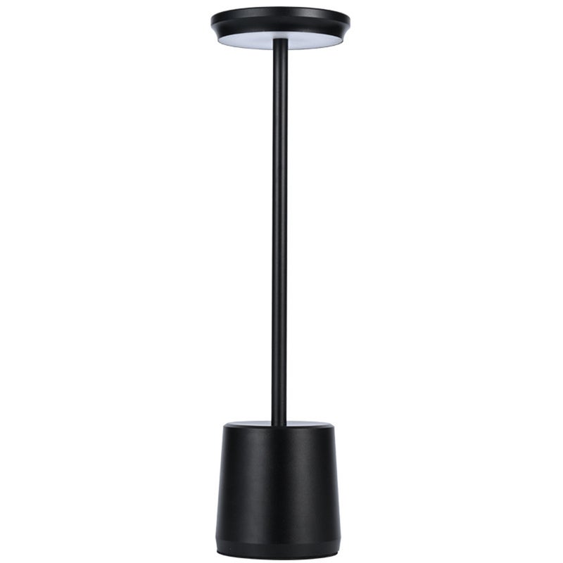 Bezprzewodowa lampa stołowa ładowana USB, bezprzewodowa lampka nocna ściemniana (czarna wersja pro)