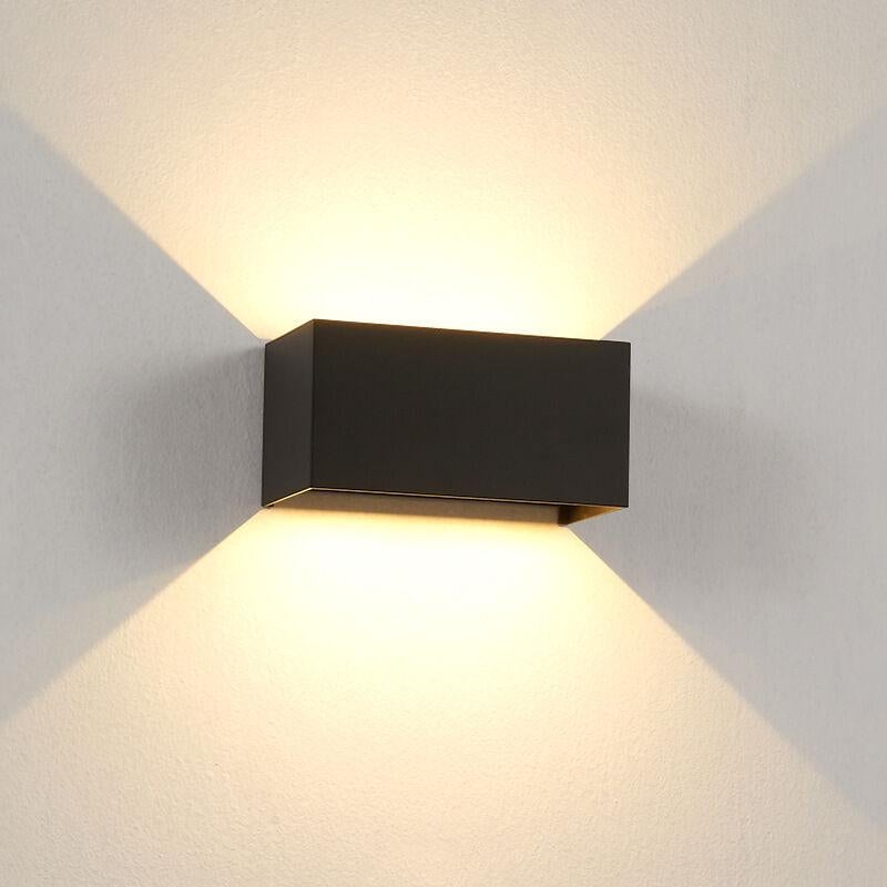 Kinkiet LED kinkiet wewnętrzny/zewnętrzny z czujnikiem ruchu nowoczesny kinkiet ciepła biel 3000K - 24W czarny