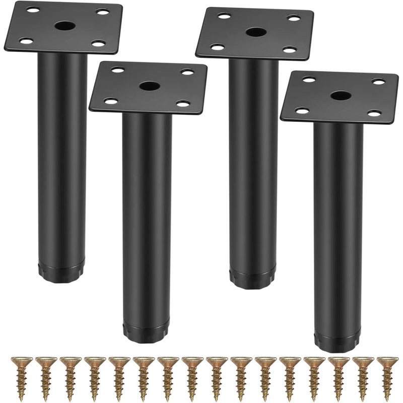 4 sztuki nóg meblowych, 15 cm/5,9 cala regulowane nogi meblowe, nogi metalowe do mocowania dla mebli/stolików/krzeseł/biurek