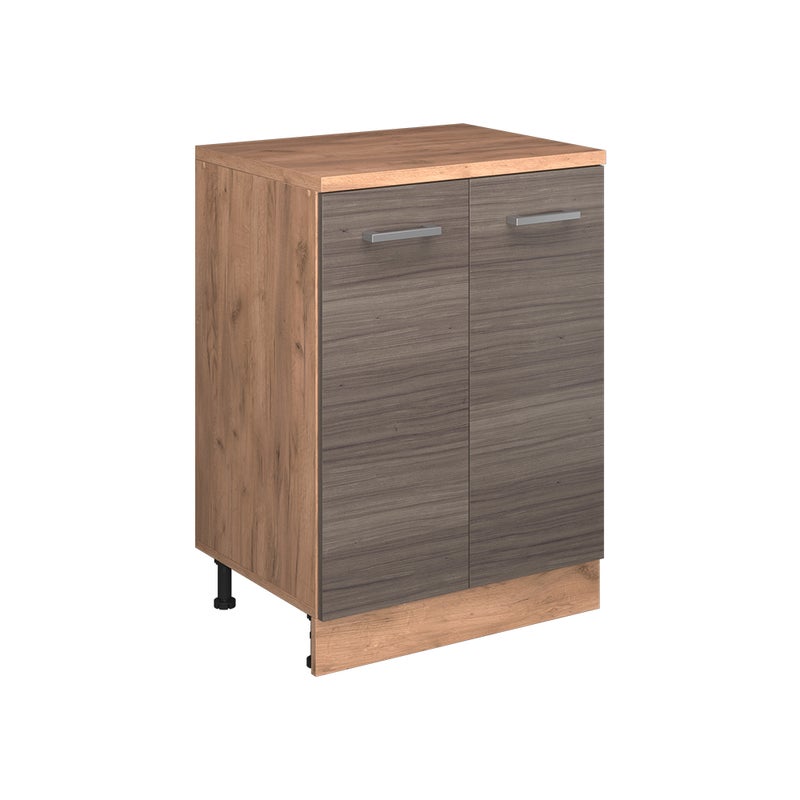 Vicco Kuchenna szafka pod skos R-Line, Szlachetna szarość, 60 cm bez skosu z 2 drzwiami