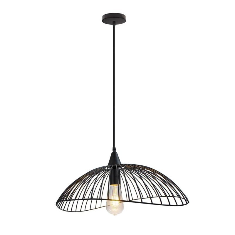 Miedziana lampa przemysłowa, minimalistyczny żyrandol, sufitowa lampa z żarówką, kreatywne zawieszenie, ciepłe światło 3000 K, φ25 cm