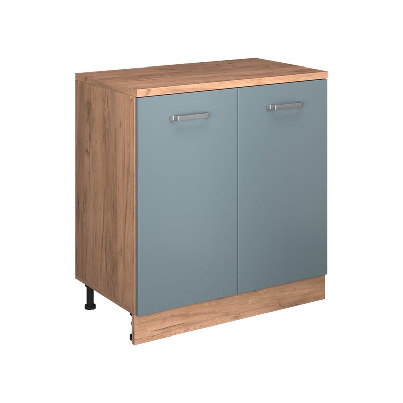 Vicco Kuchenna szafka pod skos R-Line, Niebiesko-szary, 80 cm bez skosu z 2 drzwiami