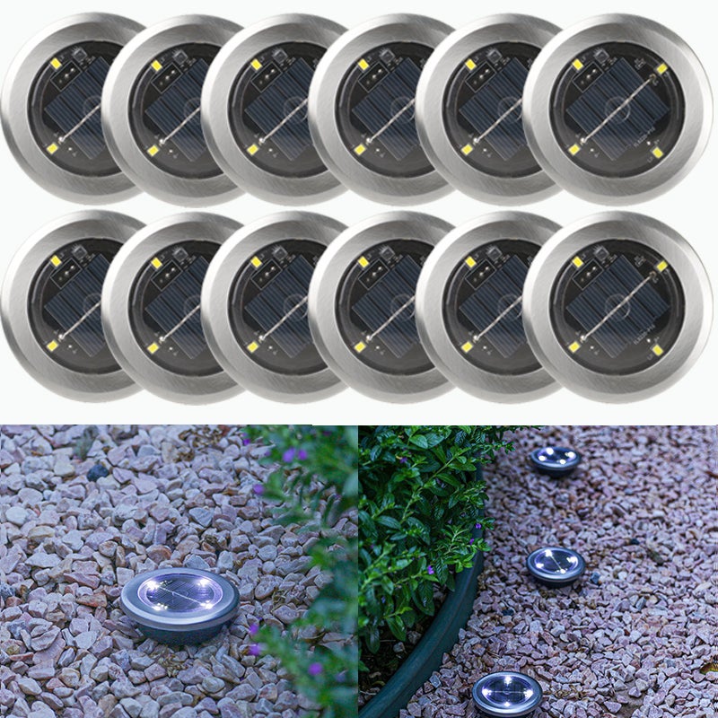 12 lamp solarnych LED do ogrodu, na dziedzińcu, schodach, oświetlenie zewnętrzne, zakopane, zimna biel