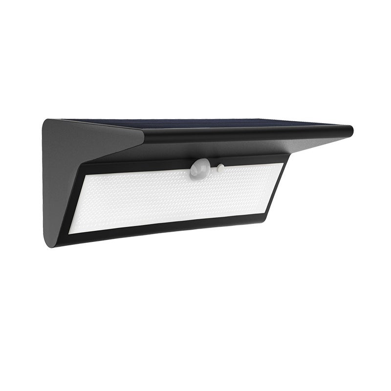 Lampa słoneczna z czujnikiem ruchu, oświetlenie ogrodowe solarne, wodoszczelne oświetlenie zewnętrzne IP65, 4 tryby, światło białe 6000 K