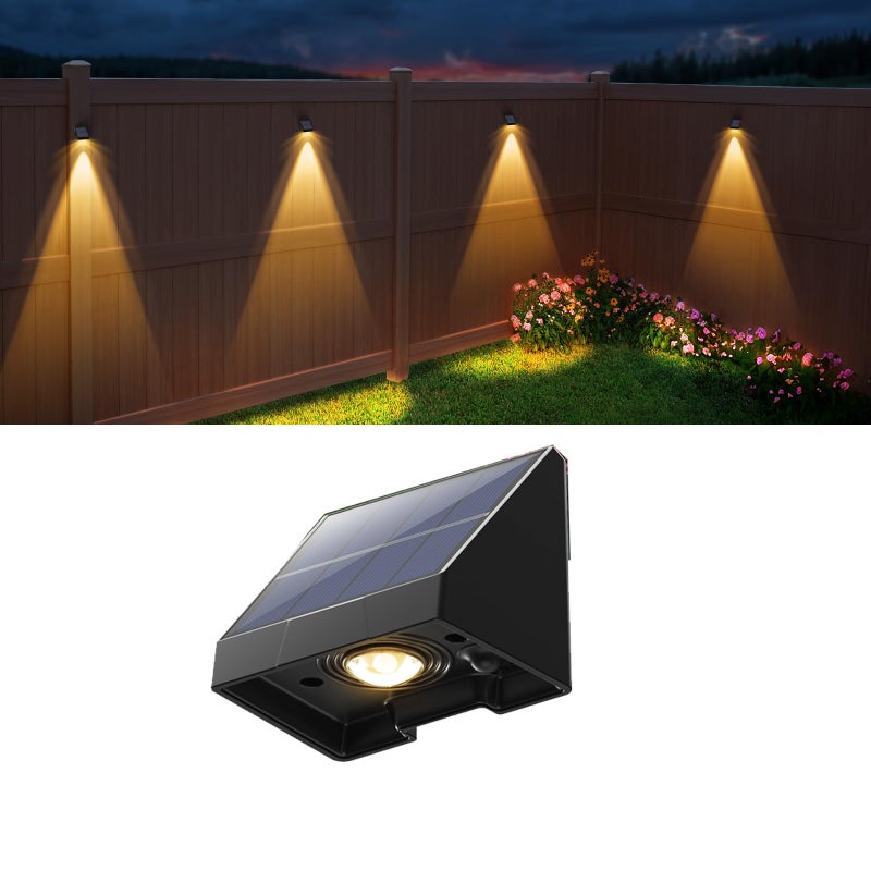 Solarny lampion LED o ciepłej białej barwie, wodoodporna lampa zewnętrzna na platformę do ogrodu.