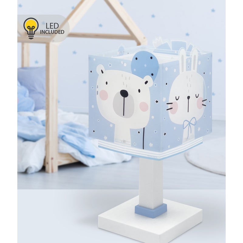Lampka nocna LED Baby Jungle - Zwierzęta Leśne dla dzieci niebieska