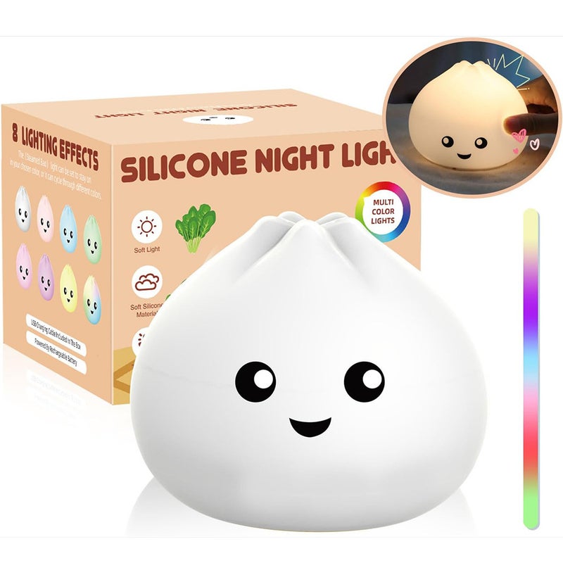 Kreatywna lampa stołowa, lampka nocna, lampka nocna, silikonowa lampa z gwintem, prezent, USB