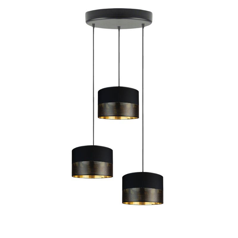Lampa wisząca zwis żyrandol sufitowa z abażurami walec JAZZ Z3
