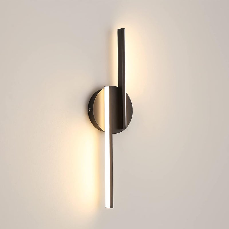 Kinkiet LED do wnętrz, nowoczesna lampa ścienna 16W, światło ciepłe 3000K, do salonu, korytarza, łazienki, schodów, lampka nocna.