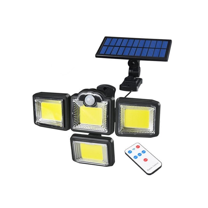 Lampa solarna zewnętrzna 192COB – Czujnik ruchu 3 tryby, wodoodporność IP65, biała światłość, składana – Oświetlenie do ogrodu/na podwórko