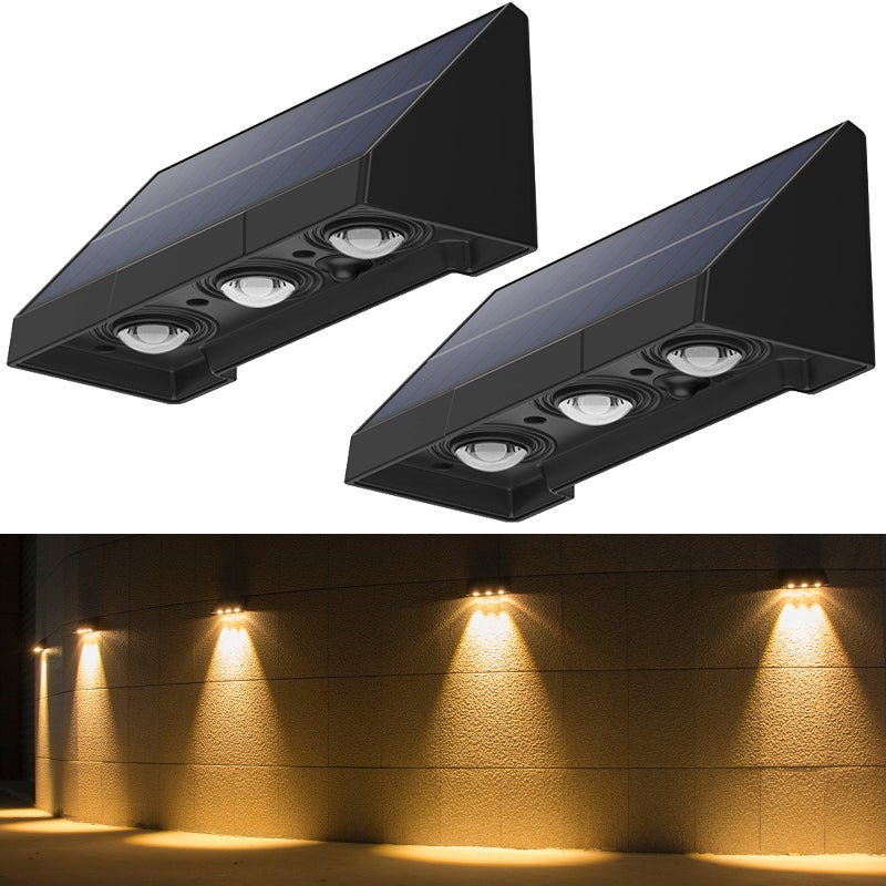 Zestaw 2 lamp solarnych do użytku na zewnątrz, lampek ogrodowych na energię słoneczną z certyfikatem wodoodporności, lamp solarnych do ogrodu LED.
