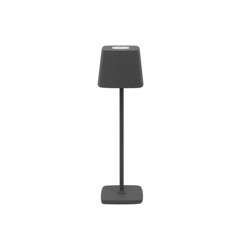 Czarna bezprzewodowa lampa stołowa LED, przenośna, ładowalna, 3600 mAh, ciepła światło o regulowanej intensywności 3000 K