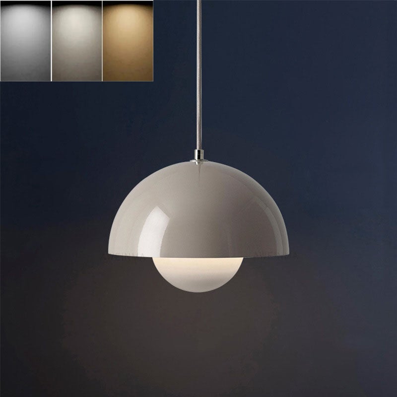 Zarządzany przez design skandynawski, lampa sufitowa E27, regulowana temperatura barwy od 3000 K do 6500 K, do jadalni, sypialni, szary