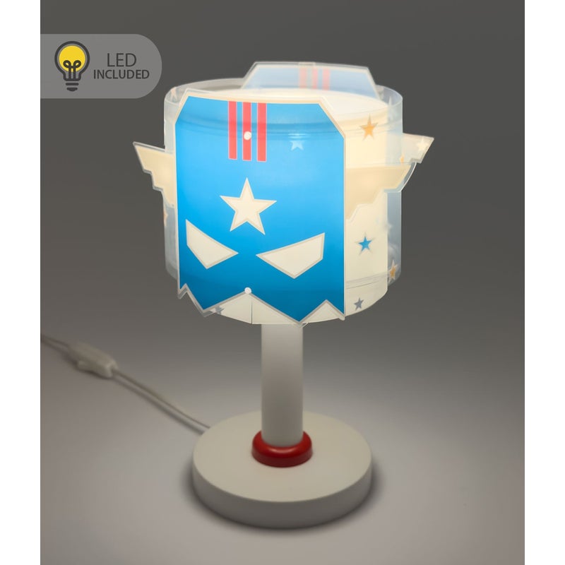 Lampka nocna LED Blue Hero - Niebieski bohater dla dzieci
