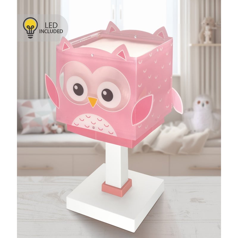 Lampka nocna LED Little Pink Owl - Różowa Sowa dla dzieci