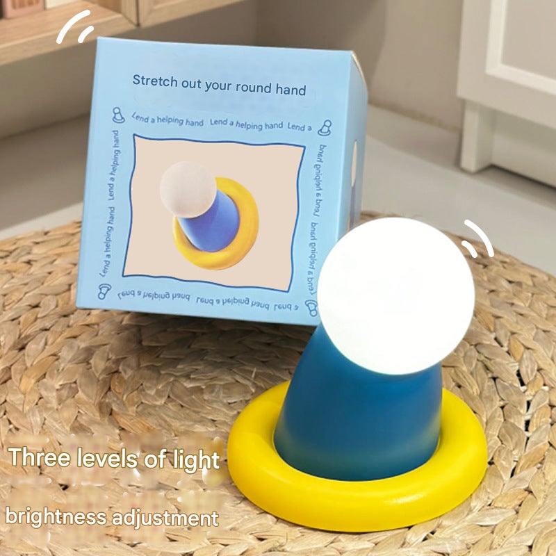 Magnetyczna lampka nocna, pulchna niebieska lampka nocna, kreatywna lampka stołowa, lampka nocna, lampka nastrojowa, funkcja timera, port USB.