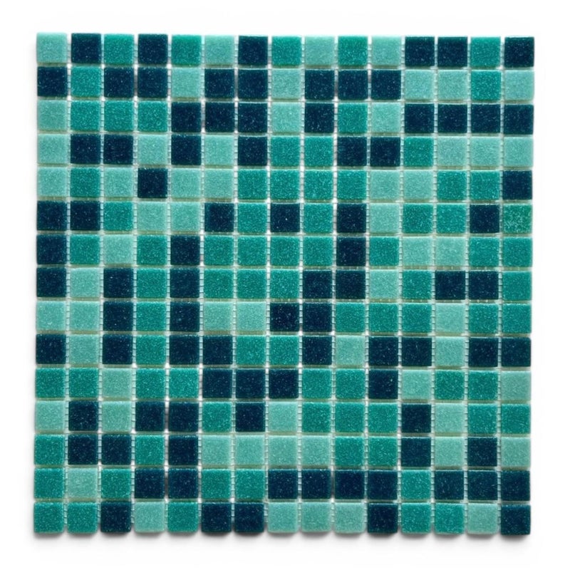 Mozaika szklana niebiesko-turkusowa 32,5x32,5 cm do basenu