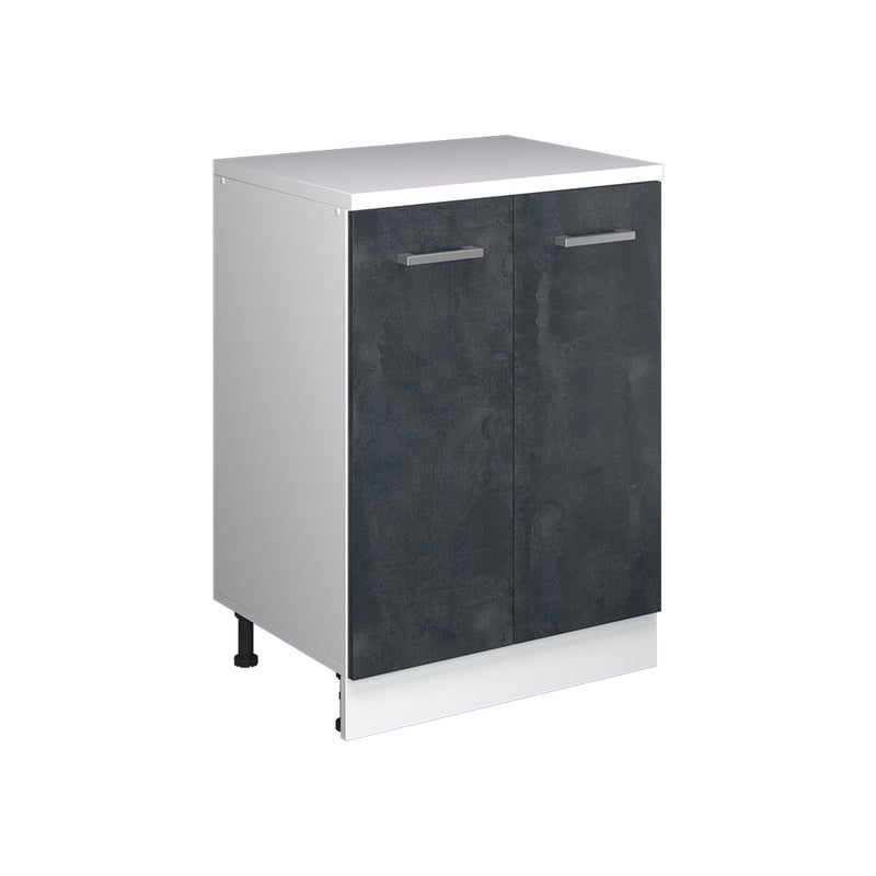 Vicco Kuchenna szafka pod skos R-Line, Czarny beton, 60 cm bez skosu z 2 drzwiami