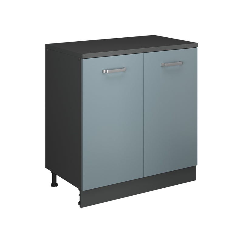 Vicco Kuchenna szafka pod skos R-Line, Niebiesko-szary, 80 cm bez skosu z 2 drzwiami