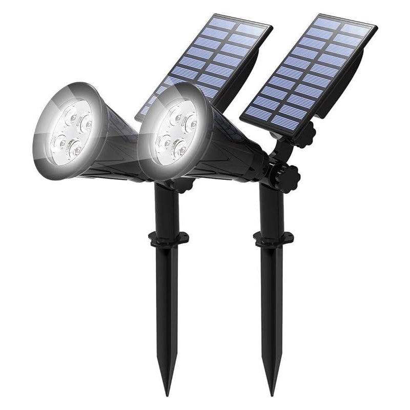 wodne lampy solarne na zewnątrz, 2 opcjonalne tryby oświetlenia, kąt regulacji 180°, wejście, światło ogrodowe ścieżki