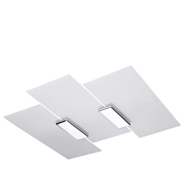 Plafon TIZIANO srebrno-biały 3xE27x15W szkło wym:7x42x40cm IP20 Pure Lume