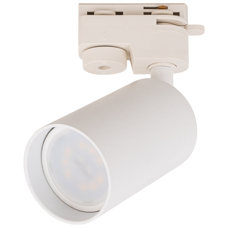 Reflektor szynowy GU10 biały - Oprawa na szynę LED - Lampa sufitowa na szynoprzewód LED ruchoma - LEDHOFF
