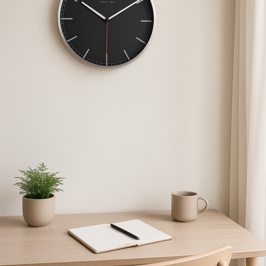 Zegar ścienny 35 cm Nextime Company czarny 3071 ZW_w WYSYŁKA !!