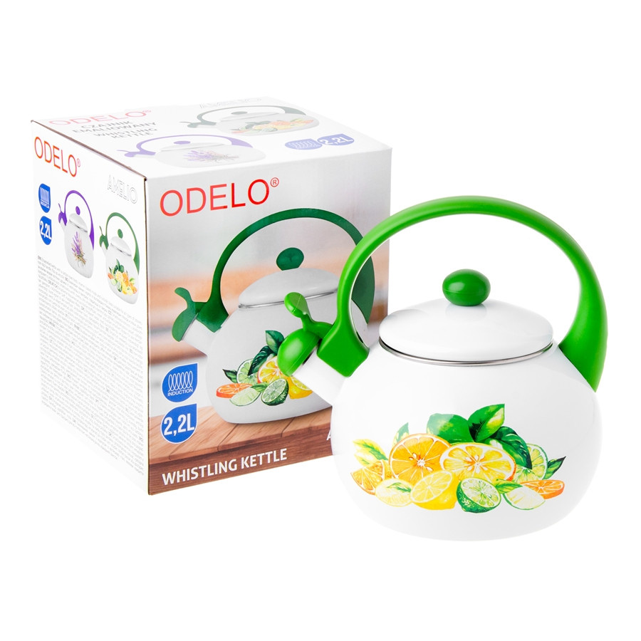Czajnik ODELO AMELIO emaliowany 2,2L Limone 1szt. DH-OD3028