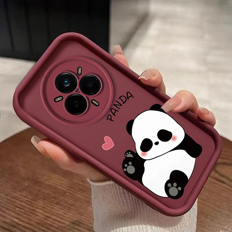 TEMU Etui na telefon kompatybilne z Realme 14 Pro 14 Pro Plus / 14 – TPU Ochronne, Wstrząsoodporne, Modne, Kreskówkowe, Urocze Panda Pokrowiec Tył