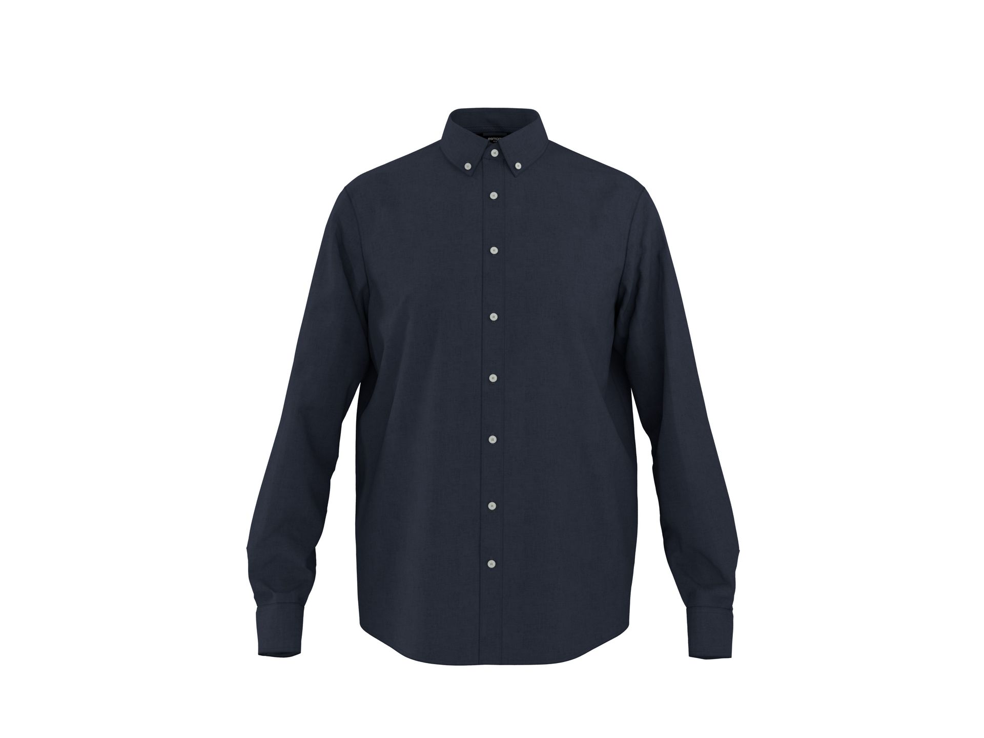 esmara Men Koszula męska z bawełną i lnem (Granatowy, XL(43/44))